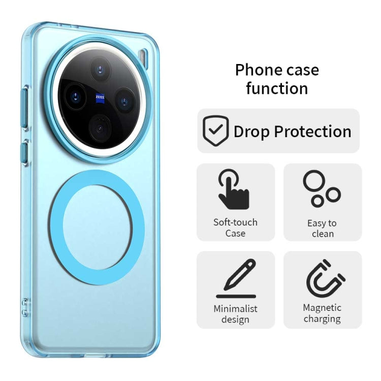 For vivo X200 Candy Magsafe PC Hybrid TPU Phone Case(Blue)
