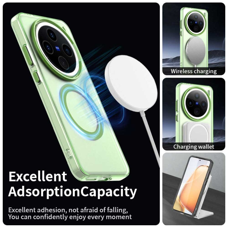 For vivo X200 Candy Magsafe PC Hybrid TPU Phone Case(Green)