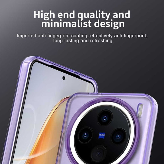 For vivo X200 Candy Magsafe PC Hybrid TPU Phone Case(Purple)