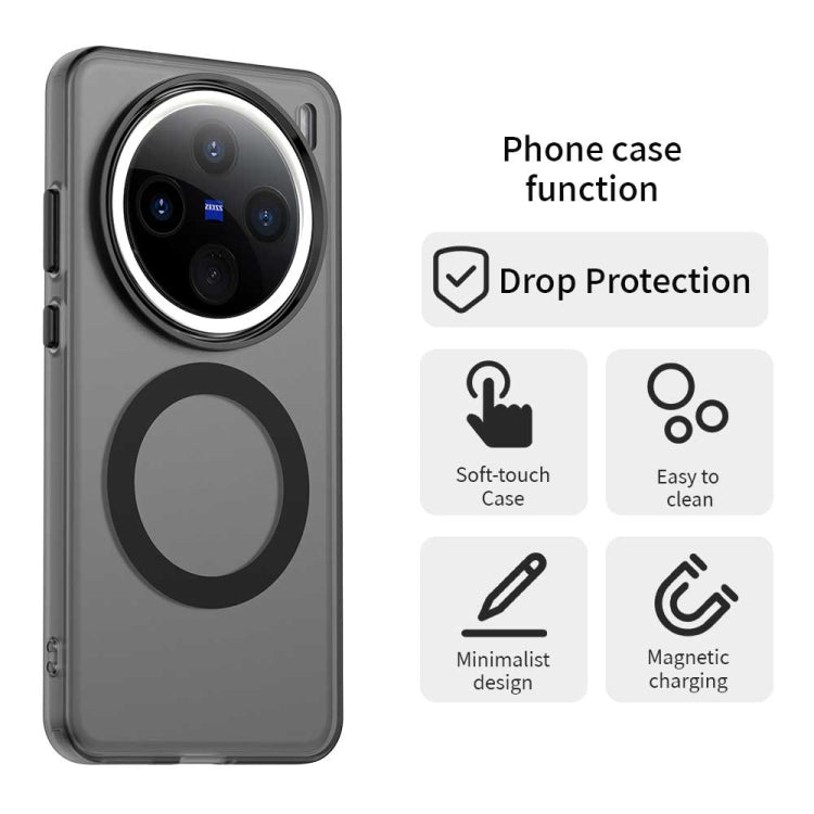 For vivo X200 Pro Candy Magsafe PC Hybrid TPU Phone Case(Black)