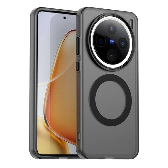 For vivo X200 Pro Candy Magsafe PC Hybrid TPU Phone Case(Black)
