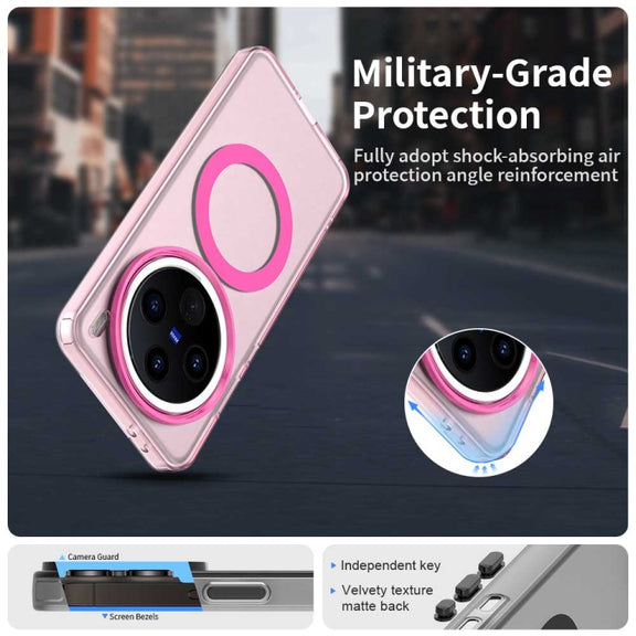 For vivo X200 Pro Candy Magsafe PC Hybrid TPU Phone Case(Red)