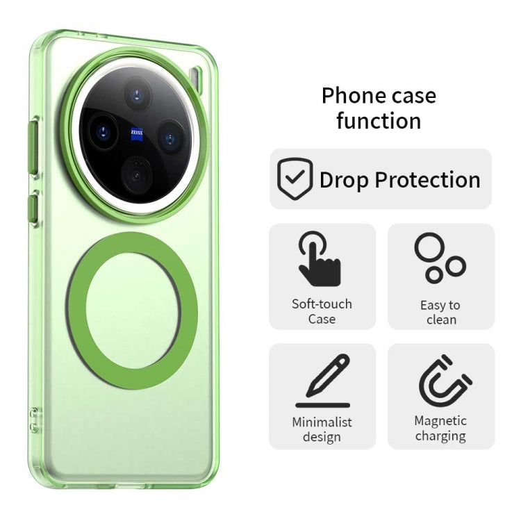 For vivo X200 Pro Candy Magsafe PC Hybrid TPU Phone Case(Green)