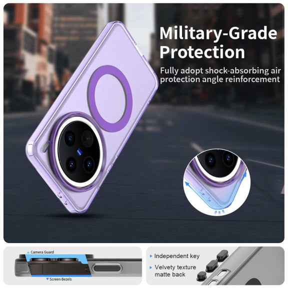 For vivo X200 Pro mini Candy Magsafe PC Hybrid TPU Phone Case(Purple)