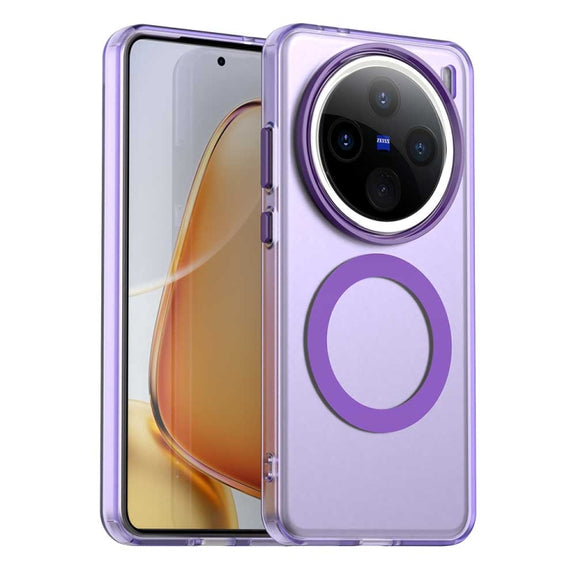 For vivo X200 Pro mini Candy Magsafe PC Hybrid TPU Phone Case(Purple)