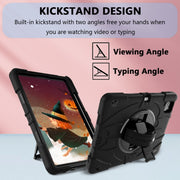 For iPad Pro 11 2022 / Air 10.9 2022 Bat Hand Grip Turntable Stand Tablet Case(Black)