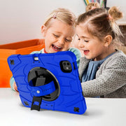 For iPad Pro 11 2024 Bat Hand Grip Turntable Stand Tablet Case(Blue Black)