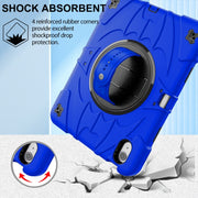 For iPad 10th Gen 10.9 2022 Bat Hand Grip Turntable Stand Tablet Case(Blue Black)