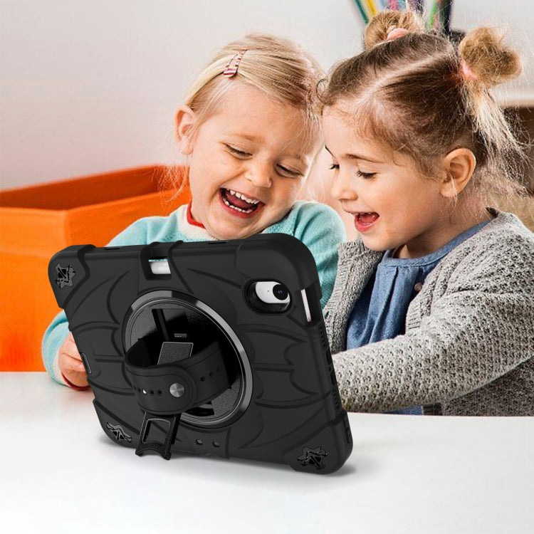 For iPad mini 6 Bat Hand Grip Turntable Stand Tablet Case(Black)