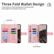 For Google Pixel 7 Pro POLA Love Multi-Card Slots Zipper Wallet Leather Phone Case(Pink)