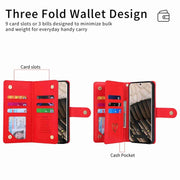 For Google Pixel 7 Pro POLA Love Multi-Card Slots Zipper Wallet Leather Phone Case(Red)