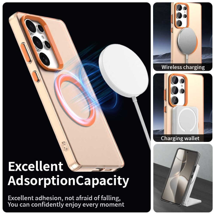 For Samsung Galaxy S25 Ultra 5G Candy Magsafe PC Hybrid TPU Phone Case(Orange)