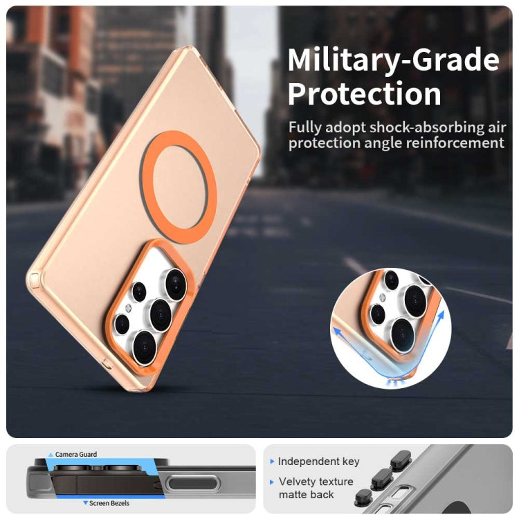 For Samsung Galaxy S25 Ultra 5G Candy Magsafe PC Hybrid TPU Phone Case(Orange)