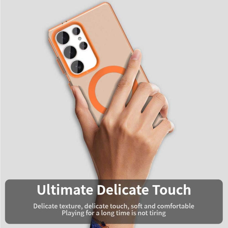 For Samsung Galaxy S25 Ultra 5G Candy Magsafe PC Hybrid TPU Phone Case(Orange)