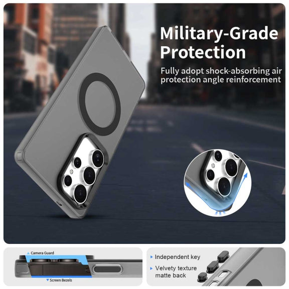 For Samsung Galaxy S25 Ultra 5G Candy Magsafe PC Hybrid TPU Phone Case(Black)