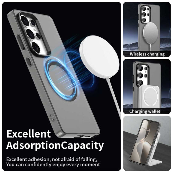 For Samsung Galaxy S25 Ultra 5G Candy Magsafe PC Hybrid TPU Phone Case(Black)