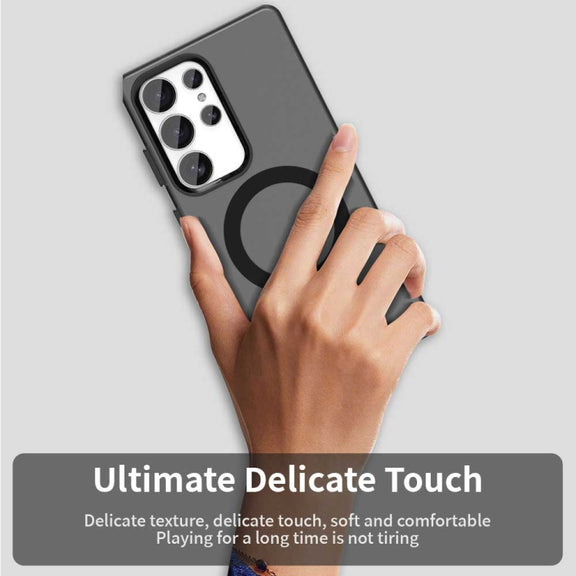 For Samsung Galaxy S25 Ultra 5G Candy Magsafe PC Hybrid TPU Phone Case(Black)