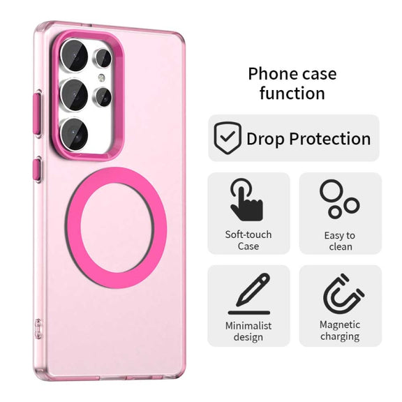 For Samsung Galaxy S25 Ultra 5G Candy Magsafe PC Hybrid TPU Phone Case(Red)