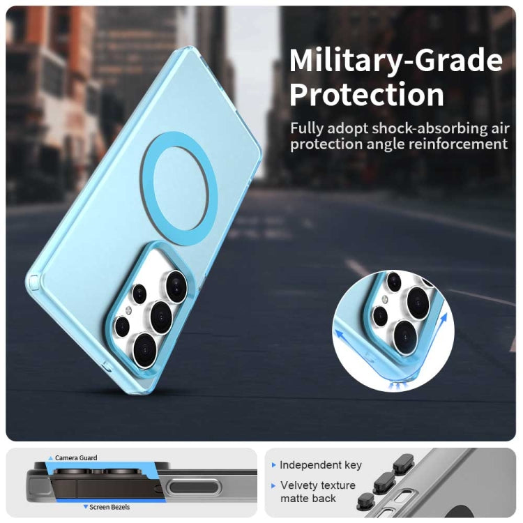 For Samsung Galaxy S25 Ultra 5G Candy Magsafe PC Hybrid TPU Phone Case(Blue)