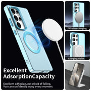 For Samsung Galaxy S25 Ultra 5G Candy Magsafe PC Hybrid TPU Phone Case(Blue)