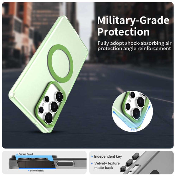 For Samsung Galaxy S25 Ultra 5G Candy Magsafe PC Hybrid TPU Phone Case(Green)