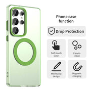 For Samsung Galaxy S25 Ultra 5G Candy Magsafe PC Hybrid TPU Phone Case(Green)