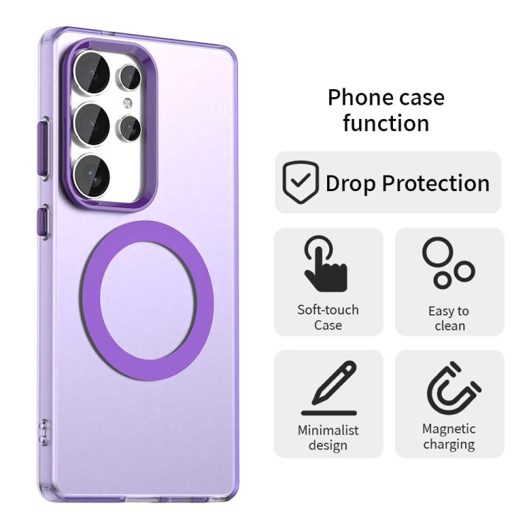 For Samsung Galaxy S25 Ultra 5G Candy Magsafe PC Hybrid TPU Phone Case(Purple)