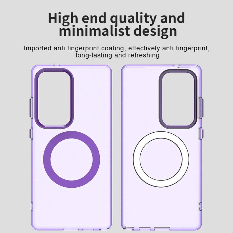 For Samsung Galaxy S25 Ultra 5G Candy Magsafe PC Hybrid TPU Phone Case(Purple)