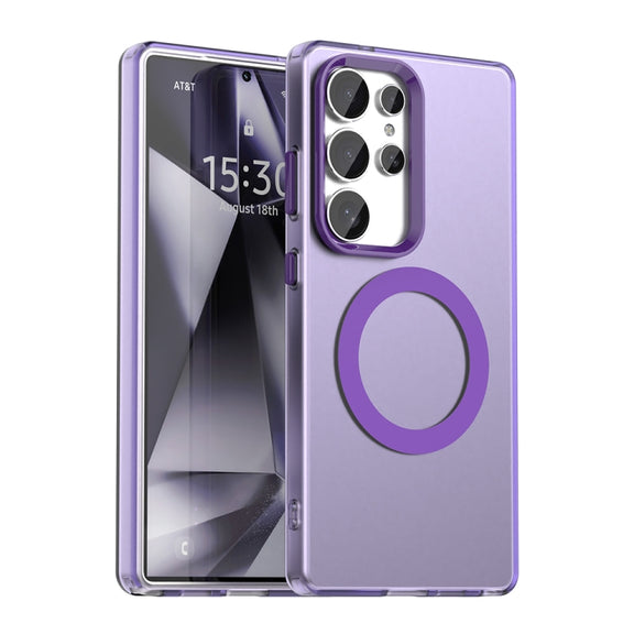 For Samsung Galaxy S25 Ultra 5G Candy Magsafe PC Hybrid TPU Phone Case(Purple)