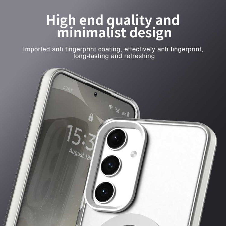 For Samsung Galaxy S25 5G Candy Magsafe PC Hybrid TPU Phone Case(White)