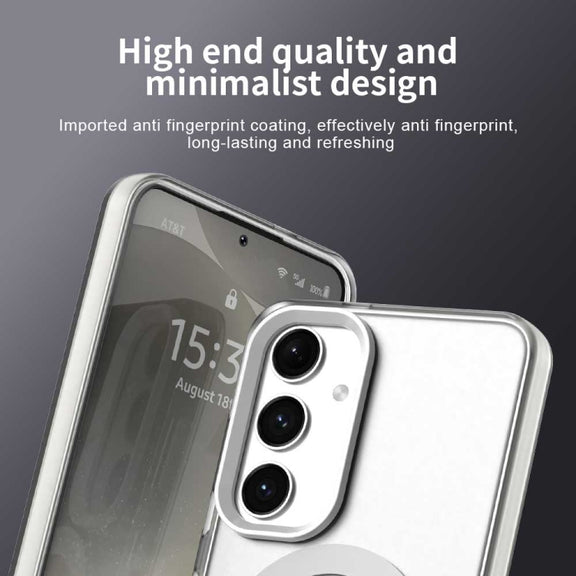 For Samsung Galaxy S25 5G Candy Magsafe PC Hybrid TPU Phone Case(White)