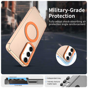 For Samsung Galaxy S25 5G Candy Magsafe PC Hybrid TPU Phone Case(Orange)