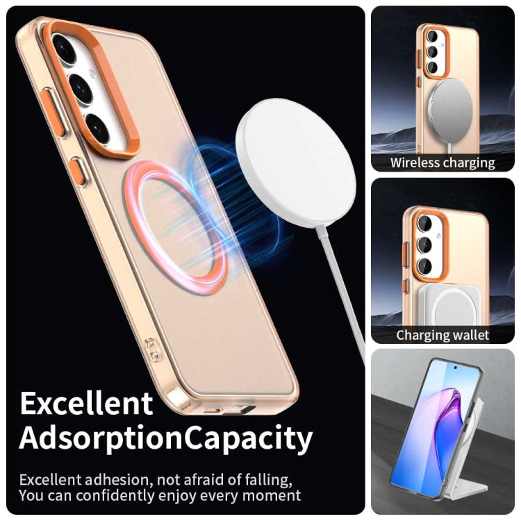 For Samsung Galaxy S25 5G Candy Magsafe PC Hybrid TPU Phone Case(Orange)
