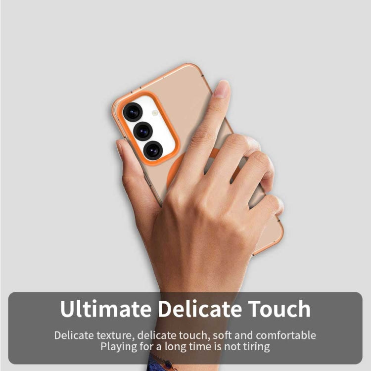 For Samsung Galaxy S25 5G Candy Magsafe PC Hybrid TPU Phone Case(Orange)