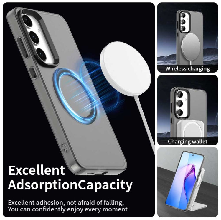 For Samsung Galaxy S25 5G Candy Magsafe PC Hybrid TPU Phone Case(Black)