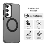 For Samsung Galaxy S25 5G Candy Magsafe PC Hybrid TPU Phone Case(Black)