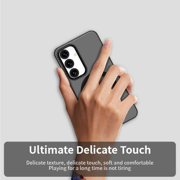 For Samsung Galaxy S25 5G Candy Magsafe PC Hybrid TPU Phone Case(Black)