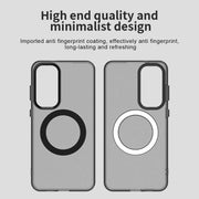 For Samsung Galaxy S25 5G Candy Magsafe PC Hybrid TPU Phone Case(Black)
