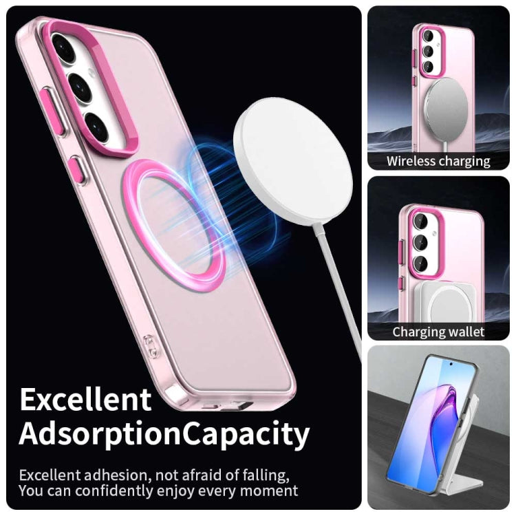 For Samsung Galaxy S25 5G Candy Magsafe PC Hybrid TPU Phone Case(Red)