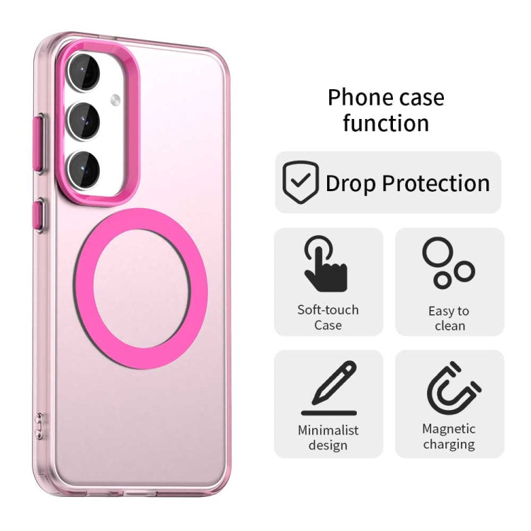 For Samsung Galaxy S25 5G Candy Magsafe PC Hybrid TPU Phone Case(Red)