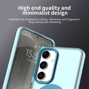 For Samsung Galaxy S25 5G Candy Magsafe PC Hybrid TPU Phone Case(Blue)