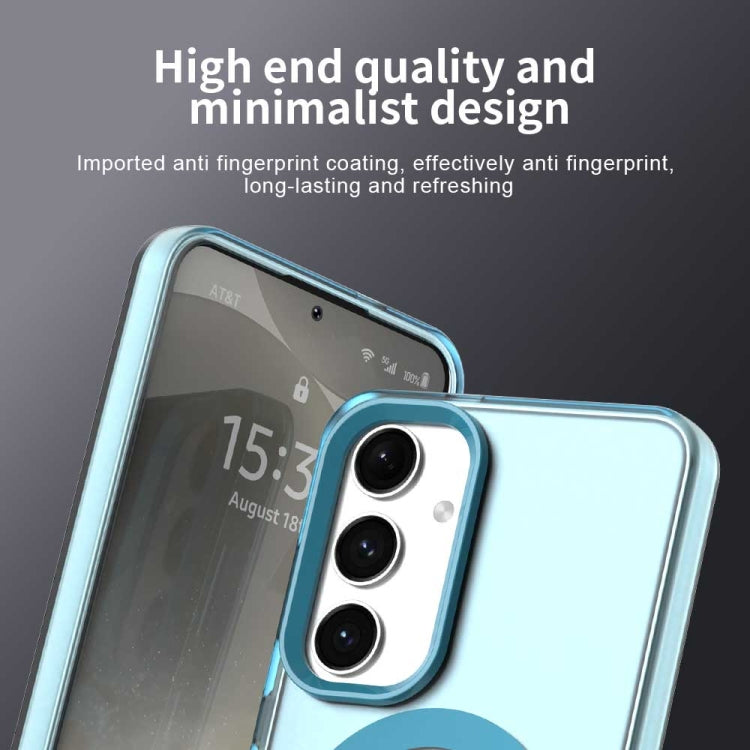 For Samsung Galaxy S25 5G Candy Magsafe PC Hybrid TPU Phone Case(Blue)