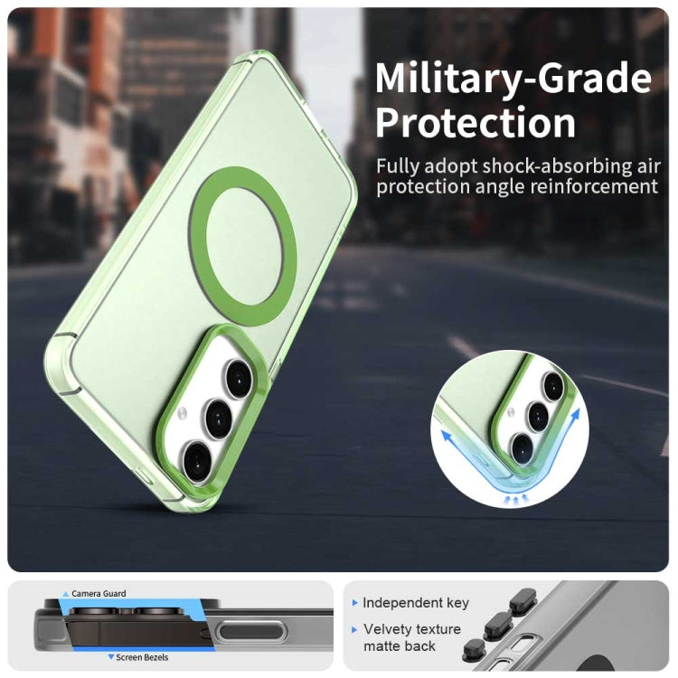 For Samsung Galaxy S25 5G Candy Magsafe PC Hybrid TPU Phone Case(Green)