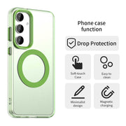 For Samsung Galaxy S25 5G Candy Magsafe PC Hybrid TPU Phone Case(Green)