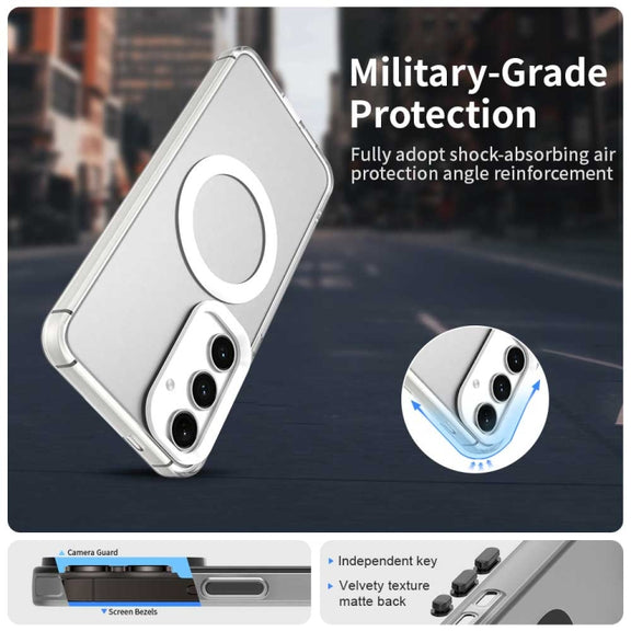 For Samsung Galaxy S25+ 5G Candy Magsafe PC Hybrid TPU Phone Case(White)