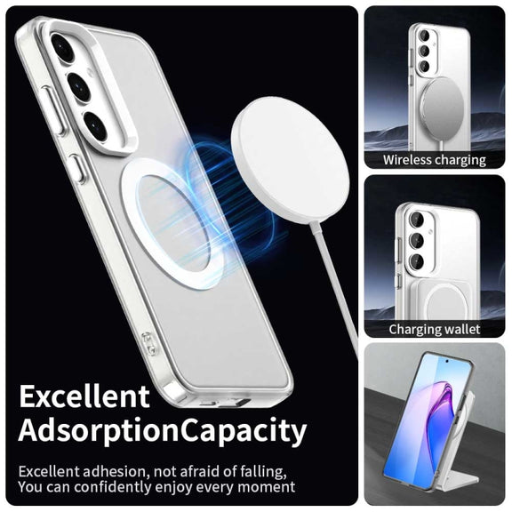 For Samsung Galaxy S25+ 5G Candy Magsafe PC Hybrid TPU Phone Case(White)