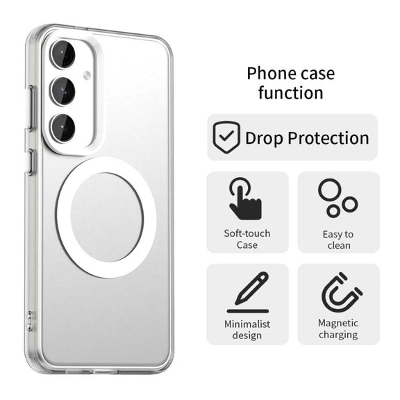 For Samsung Galaxy S25+ 5G Candy Magsafe PC Hybrid TPU Phone Case(White)