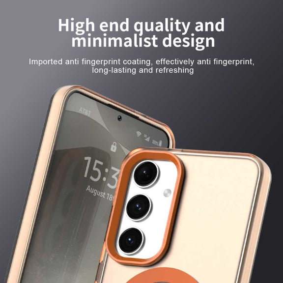 For Samsung Galaxy S25+ 5G Candy Magsafe PC Hybrid TPU Phone Case(Orange)