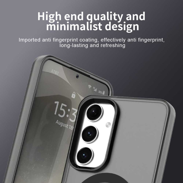 For Samsung Galaxy S25+ 5G Candy Magsafe PC Hybrid TPU Phone Case(Black)