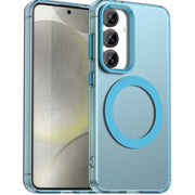 For Samsung Galaxy S25+ 5G Candy Magsafe PC Hybrid TPU Phone Case(Blue)